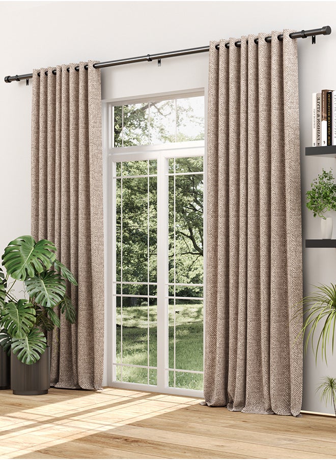 RATSAW - Curtain Rod Curtain Poles Set for Eyelet Curtains 25mm Diameter Splicing Heavy Duty Drapery Rods with Adjustable Brackets for Bedroom Living Room Office - Image 1