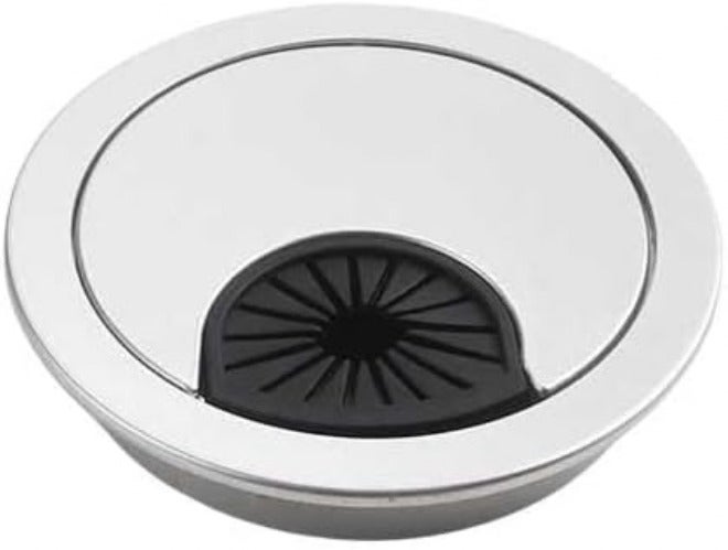 Desk Cable Grommets, 8PCS Desk Hole Cover Detachable Office Table Cable Grommet 53mm Black(Silver,60mm) - Image 1
