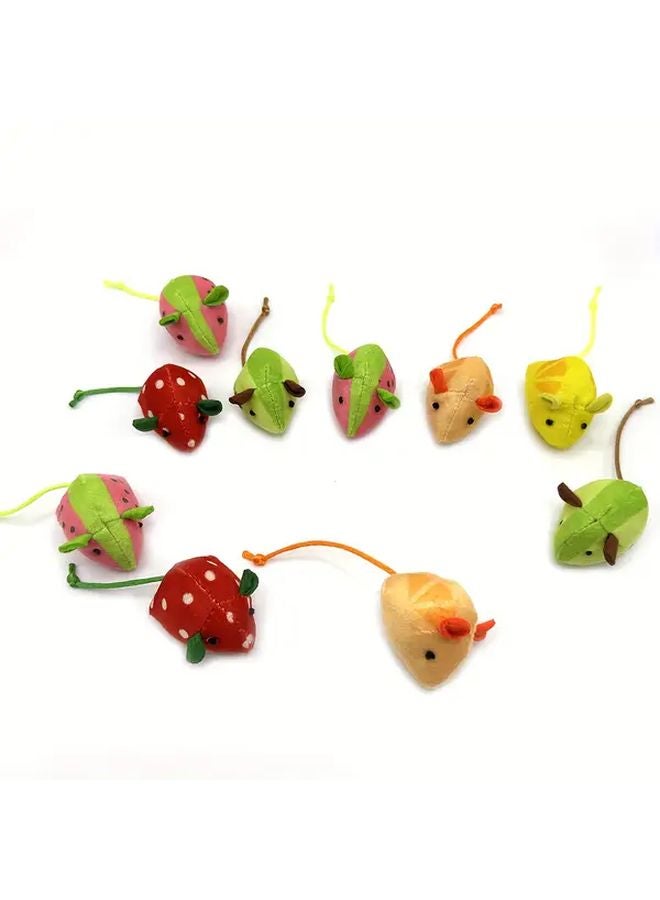 عبوتين من ألعاب الفأر القط المتينة التفاعلية، ألعاب القماش القابلة للمضغ، فئران ناعمة مقاومة للعض - Image 1