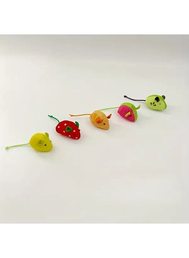 عبوتين من ألعاب الفأر القط المتينة التفاعلية، ألعاب القماش القابلة للمضغ، فئران ناعمة مقاومة للعض - Image 5