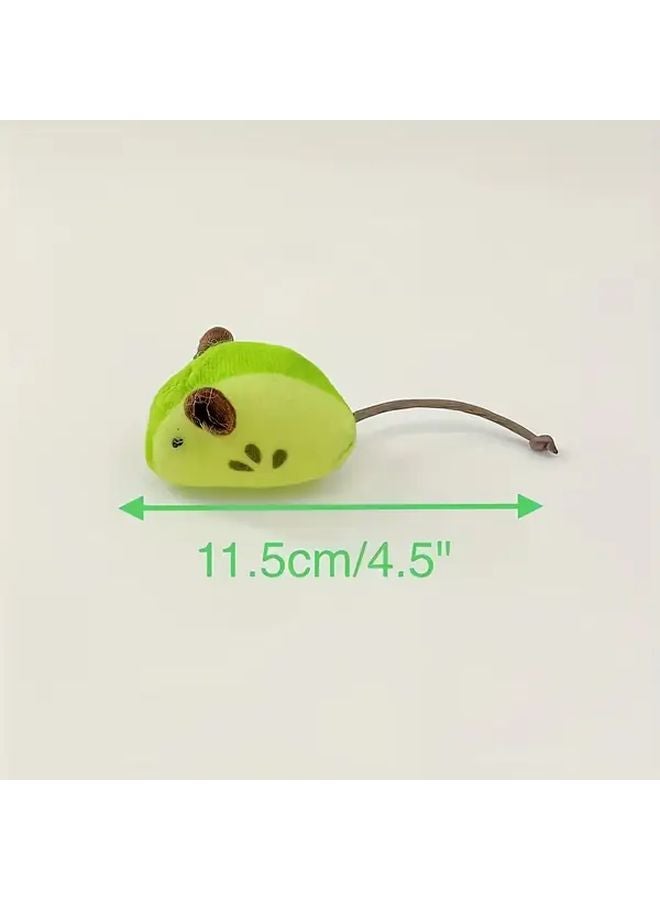 عبوتين من ألعاب الفأر القط المتينة التفاعلية، ألعاب القماش القابلة للمضغ، فئران ناعمة مقاومة للعض - Image 3