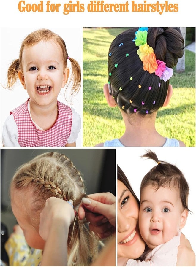 Plenteous مجموعة ربطات شعر مطاطية للأطفال مكونة من 70 قطعة - ربطات شعر ناعمة، مشابك صغيرة، حاملات ذيل حصان مع صندوق تخزين، إكسسوارات شعر للفتيات والأطفال الصغار (متعددة الألوان) - Image 5