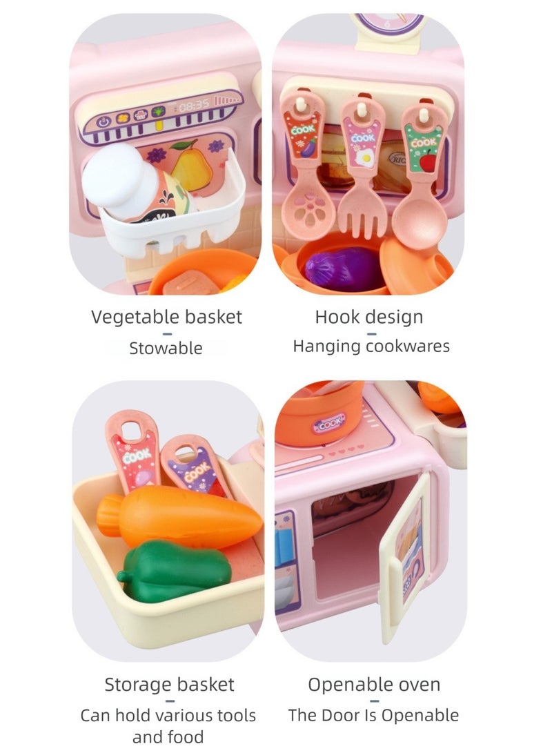 هالاكيدس مجموعة ألعاب المطبخ للأطفال ، مجموعة ألعاب الطعام والطبخ للأطفال الصغار ، مجموعة لعب داخلية لمدة 3 إلى 8 سنوات للفتيات الصبيان - Image 3