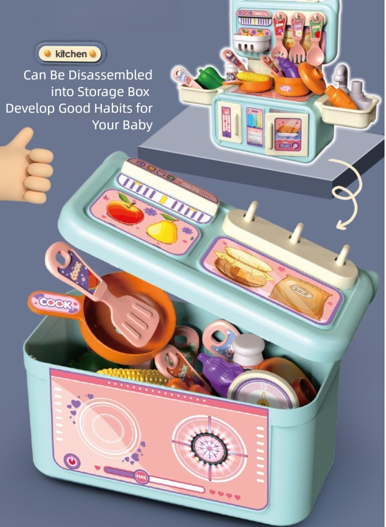 هالاكيدس مجموعة ألعاب المطبخ للأطفال ، مجموعة ألعاب الطعام والطبخ للأطفال الصغار ، مجموعة لعب داخلية لمدة 3 إلى 8 سنوات للفتيات الصبيان - Image 4