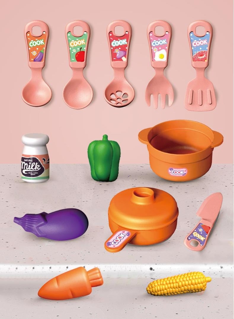 هالاكيدس مجموعة ألعاب المطبخ للأطفال ، مجموعة ألعاب الطعام والطبخ للأطفال الصغار ، مجموعة لعب داخلية لمدة 3 إلى 8 سنوات للفتيات الصبيان - Image 5