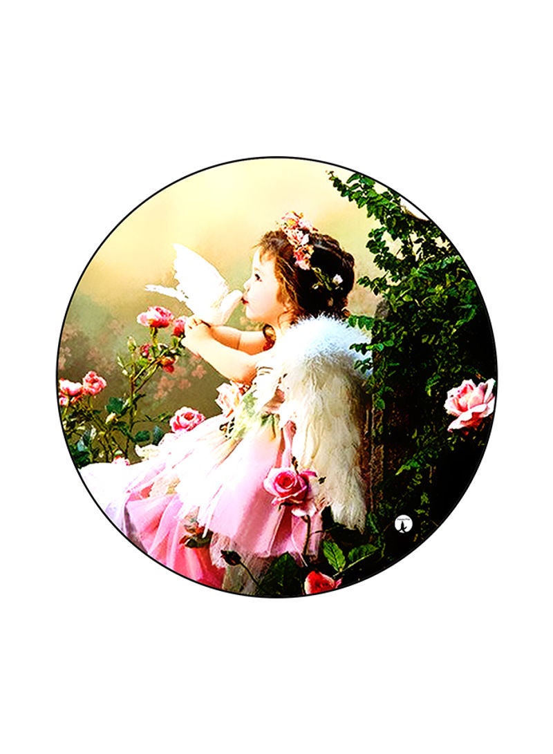 RKN A Girl Round Mouse Pad Multicolour