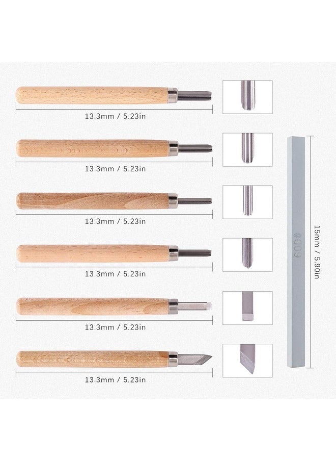 Swpeet - 24Pcs Block Printing Starter Tool Kit Rubber Stamp Carving Blocks Ink Roller Carving Tools Gloves Tracing Papers And Ink Mixing Tray For Stamp Carving - Image 1