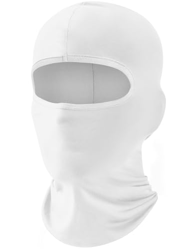 Fuinloth قناع الوجه فويلنوث، غطاء رقبة صيفي مبرد، واقي من الأشعة فوق البنفسجية، وشاح دراجة نارية للتزلج للرجال/النساء باللون الأبيض - Image 1