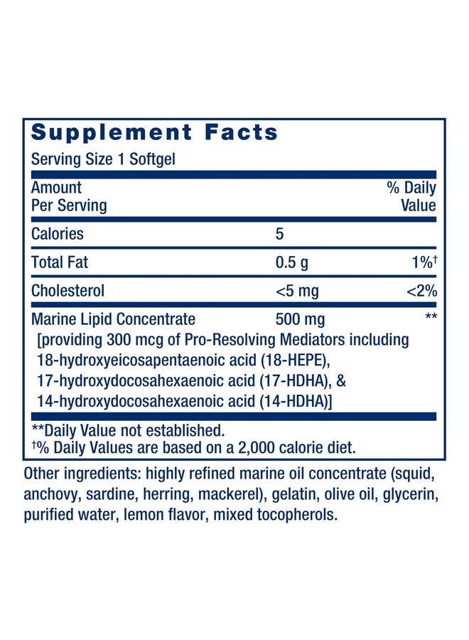 Life Extension Life Extension Pro-Resolving Mediators - Inflammation Management and Joint Health Supplement -Whole Body Health Support - From Marin Oil PRMs SPMs - Gluten-Free, Non-GMO, 30 Softgels - Image 2