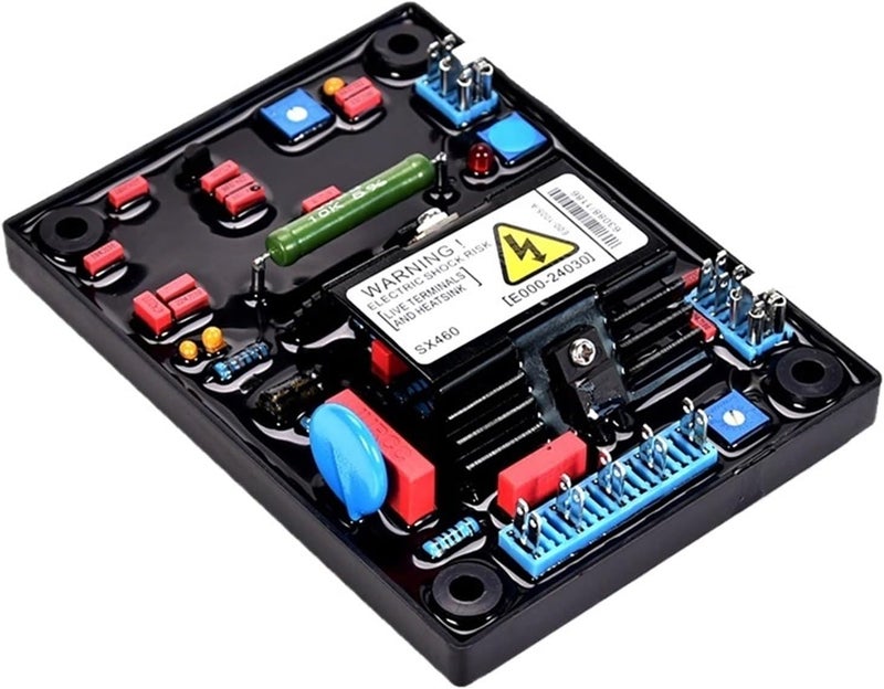 SX460 Automatic Voltage Regulator Diesel Generator Automatic Regulator Engine Control Voltage Board Brushless Alternator Compatible(Silver) - Image 1