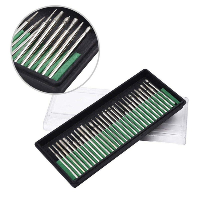 Diy Crafts 10468 6614 Diamond Burr Bits Drill for Engraving Carving for Dremel Rotary Tool Multicolor - Image 5