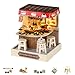 Flever Dollhouse Miniature DIY House Kit Creative Room with Furniture for Romantic Artwork Gift Revolving Food House - Image 2
