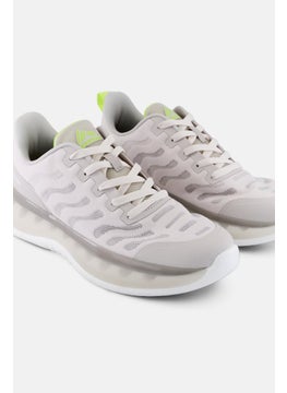 RBX Men Brand Logo Lace Up Running Sports Shoes, Light Grey  - Image 3