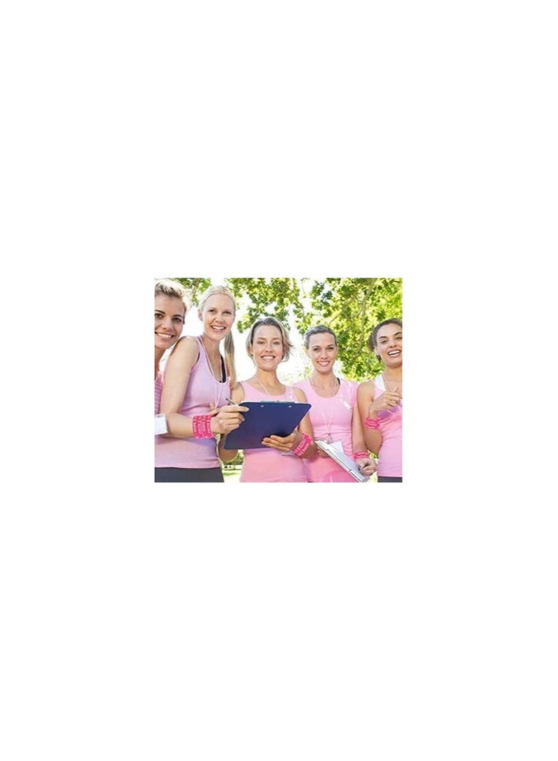 PRINTSHOP4ME BreastCancer Awareness Silicon Rubber Bracelets for Fundraising Or Awareness Campaigns In October - Image 3