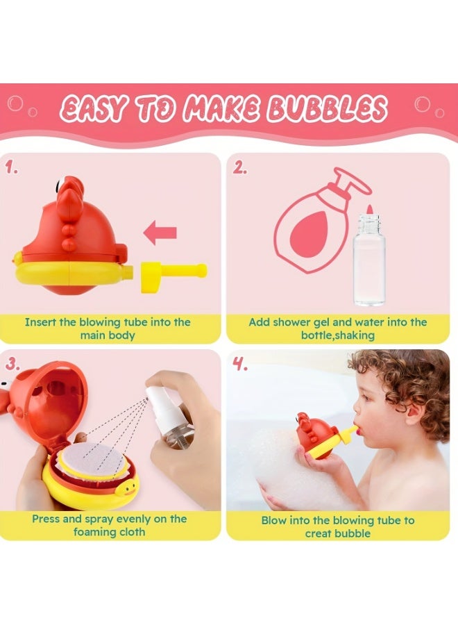 مجموعة ألعاب فقاعات الاستحمام للأطفال، ماكينة فقاعات على شكل سمكة قرش وسلطعون｜لا تحتاج إلى بطاريات｜أداة لتخفيف خوف الأطفال الرضع من الاستحمام｜فقاعات غنية تحفز الاستكشاف الحسي｜تصميم مضاد للانزلاق ومقاوم للماء، رفيق الاستحمام｜موصى بها كهدية لعيد الطفل، عيد الميلاد وأعياد الميلاد｜لعبة تفاعلية للاستحمام بين الوالدين والأطفال - Image 5