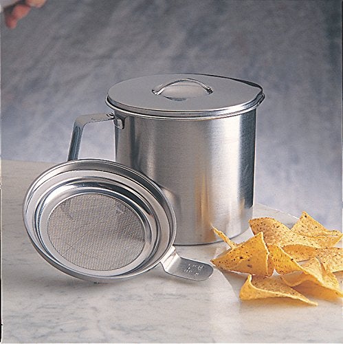RSVP International RSVP International Endurance Stainless Steel Fryer’s Friend Pot Can, 4 Cup | For Cooking Oil, Fats, Olive Oils, Coconut Oil & More | Includes Mesh Strainer | Grease Storage | Dishwasher Safe  - Image 3