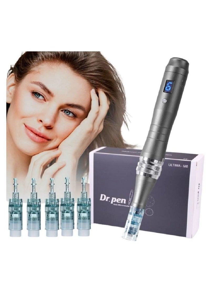 hydra Wireless Dr.pen Ultima M8 Professional Microneedling Pen Automatic Pen Set with 6 x 16 Pin Needle  - Image 1