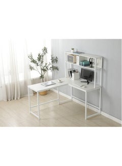 Computer Desk Riyadh AGD Multipurpose Study Computer Desk with Shelves Storage Bookshelf ...