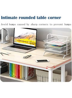 AGD Multipurpose Study Computer Desk with Shelves Storage Bookshelf Writing Accessories Computer Desk Space Saving  - Image 5