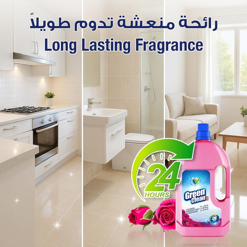 Green Clean Multi-Purpose Disinfectant - Rose Scent - 3L - Image 4