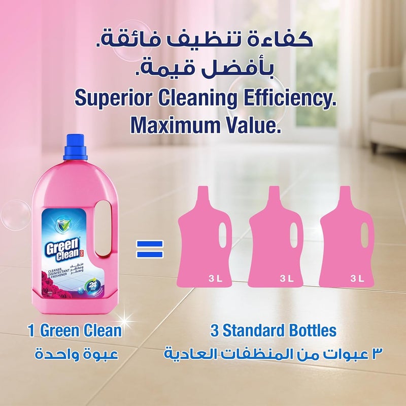 Green Clean Multi-Purpose Disinfectant - Rose Scent - 3L - Image 5