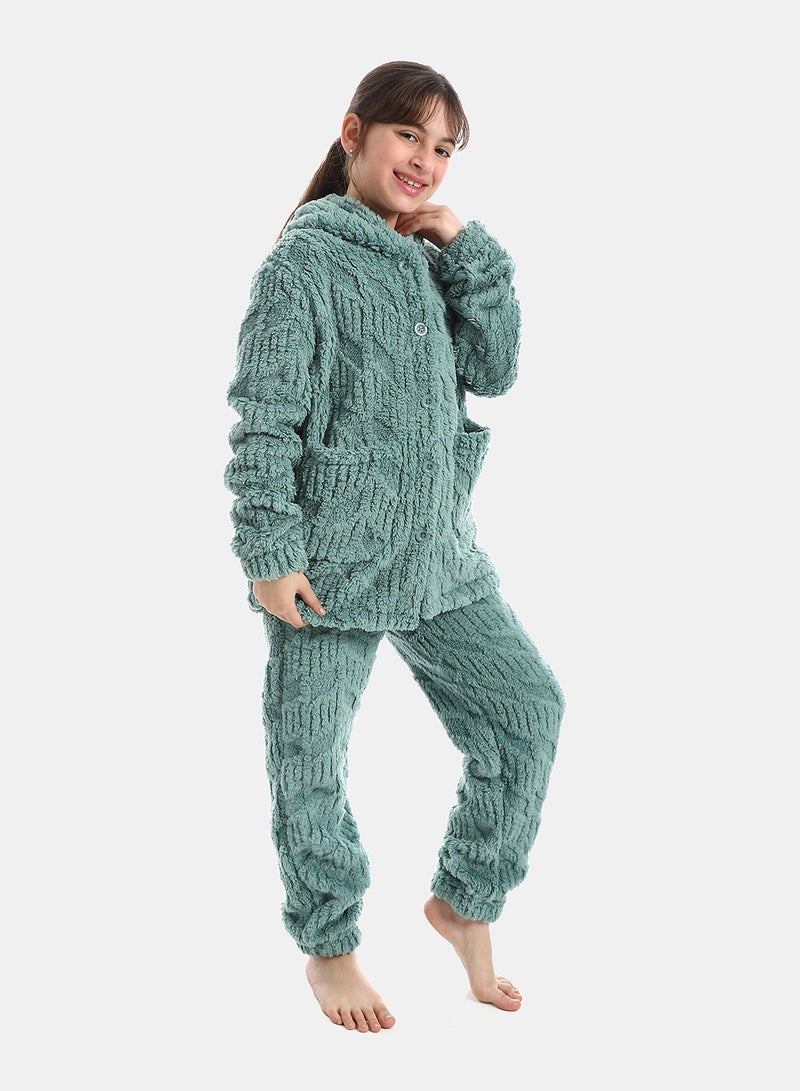 Andora Hooded Neck With Long Sleeve Pajama - Image 2