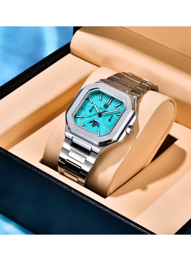 BENYAR Watches for Men Watch Luxury Stainless Steel Quartz Water Resistant Watch 5221 - Image 3