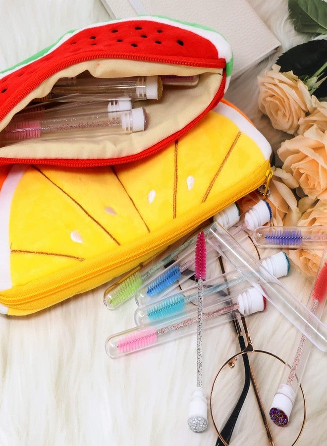 Honbay Mascara Wand Tube Set, 14PCS Empty Mascara Tube and 14PCS Crystal Eyelash Brush Spoolies Eyebrow Applicator Tool for Makeup (14 Color) - Image 5