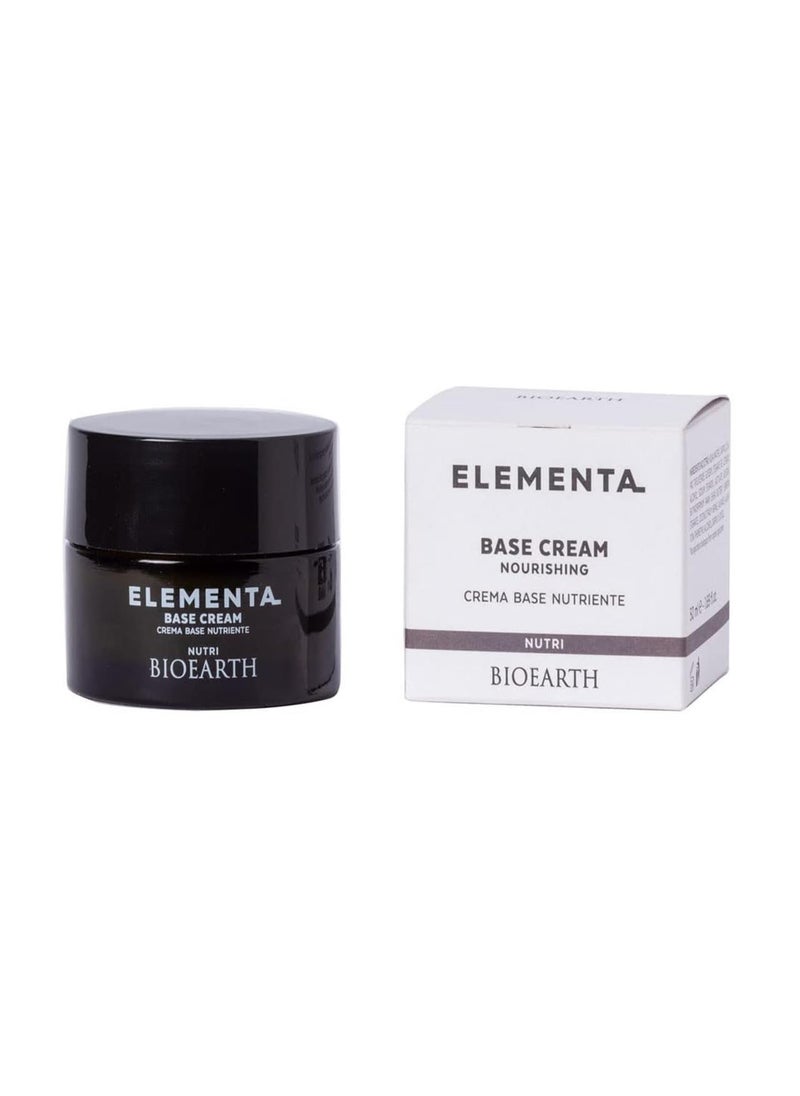 BIOEARTH BIOEARTH Elementa NUTRI Face Base Nourishing Cream with Organic Shea Butter for Dry Very Dry or Mature Skin Made in Italy Vegan  50ml Pack 