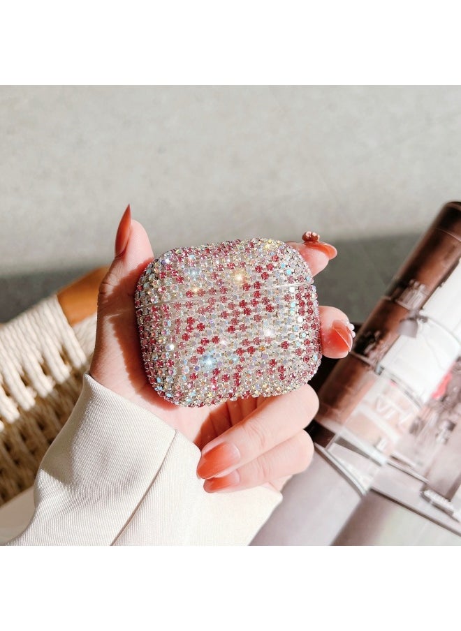 Generic - For Airpods Pro Headset Cover For Apple Rhinestone 1/2 Generation Bluetooth Headset With Sparkling Diamond Storage Shell 3 Generations-Color:Pastel Rhinestone Earphone Set-Applicable Model:3 Generation AirPods - Image 1