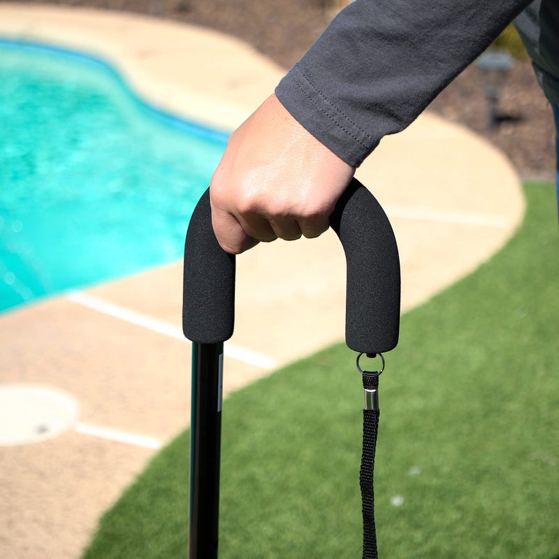 DMI MABIS Foam Hand Grip Replacement for Standard Handle Canes, Thick Cushioned Foam, Black - Image 3