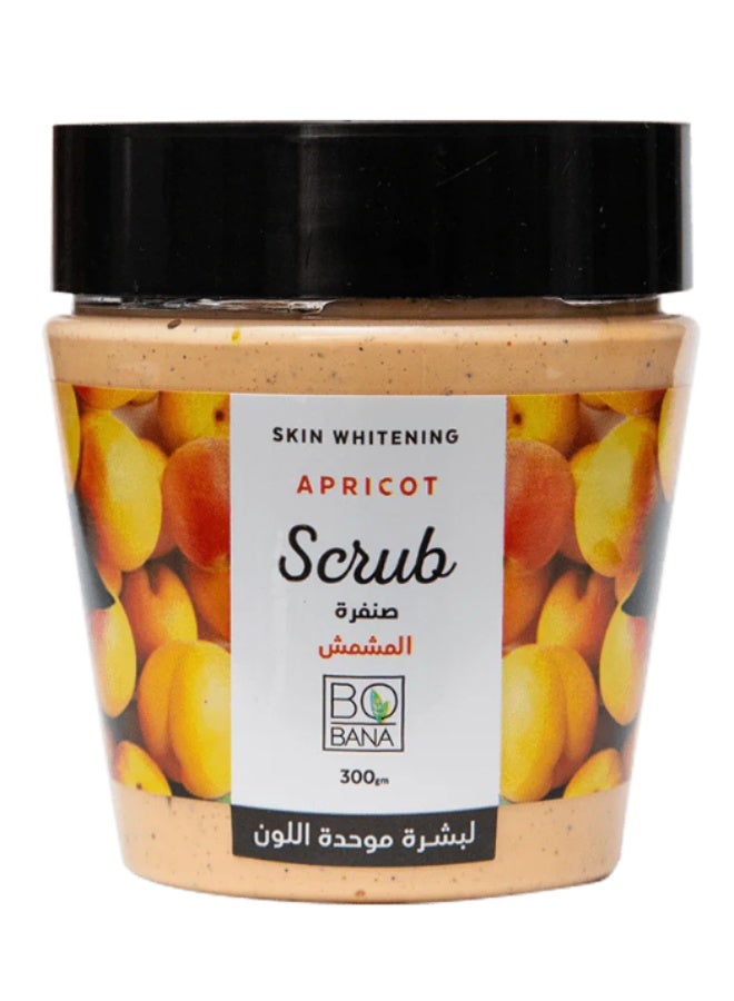 بوبانا كريم مقشر للوجه والجسم بالمشمش - مستخلص طبيعي من المشمش لتقشير وتفتيح البشرة - (300 جم) - Image 1