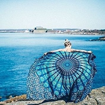 Textile export creations إبداعات تصدير الأقمشة غطاء سرير مفرد قطن ماندالا متعدد الألوان - Image 3