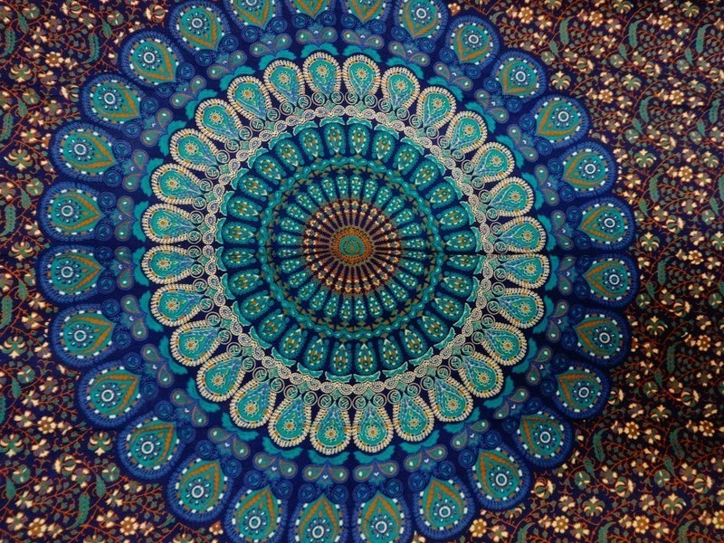Textile export creations إبداعات تصدير الأقمشة غطاء سرير مفرد قطن ماندالا متعدد الألوان - Image 2