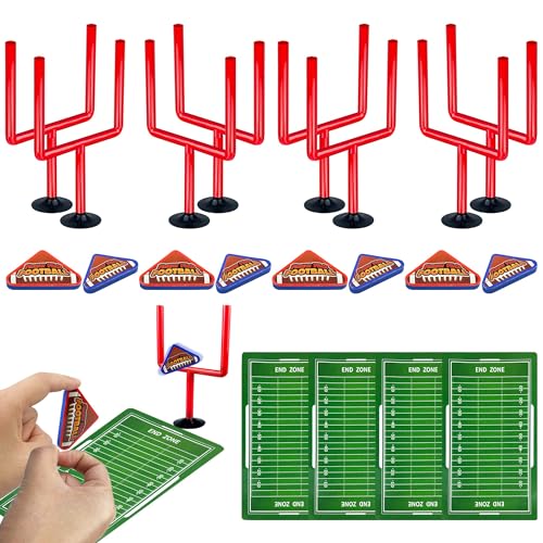 XIPEGPA 20 PCS Mini Flick Football Games Mini Table Top Sports Games with Foam Footballs Goal Post and Cards Finger Toys Office Indoor Football Sports Party Favors Birthday Gifts Office Desk Toys - Image 1