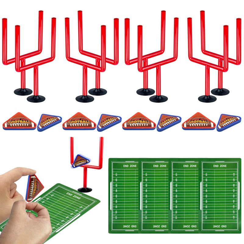 XIPEGPA 20 PCS Mini Flick Football Games Mini Table Top Sports Games with Foam Footballs Goal Post and Cards Finger Toys Office Indoor Football Sports Party Favors Birthday Gifts Office Desk Toys - Image 2