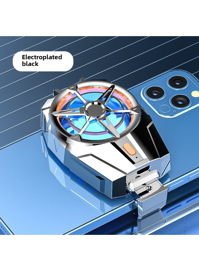 Loquat Mobile Phone Radiator Frozen Semiconductor Refrigeration Cooling Back Clip Chicken Game Live Artifact Electronic Competition Mobile Phone Universal-Color:X5 Radiator 【charging Model】 Electroplated B - Image 1