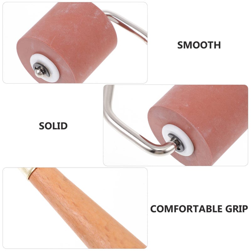 Premium Rubber Ink Roller For Printmaking And Craft Projects Lightweight Easy Clean Comfortable Grip - Image 4