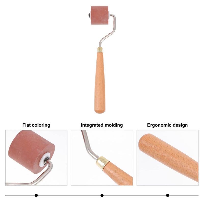 Premium Rubber Ink Roller For Printmaking And Craft Projects Lightweight Easy Clean Comfortable Grip - Image 3