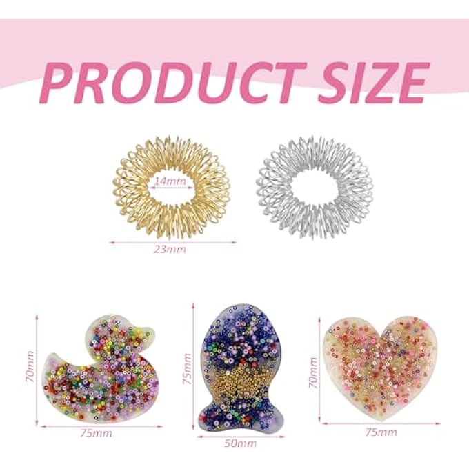 YSDYY 3 Pieces of Silicone Picking Pads, 2 Pieces of Finger Massager Silicone Picking Pads, Duck Stress Relief Toys, Love Picking Pads, Creative Toys - Image 2