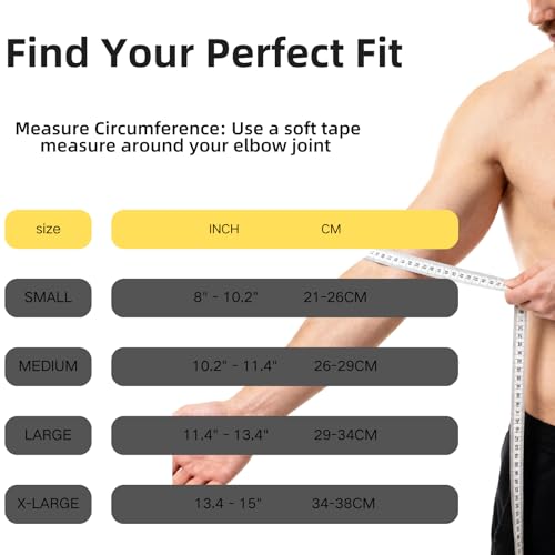 JIQUD Arm compression Sleeve (1 Pair),Copper Elbow Compression Sleeve,Elbow Brace for Tennis Elbow Tendonitis,Full Arm Sleeve for Men & Women,Sports Support & Recovery (Black, Medium) - Image 5