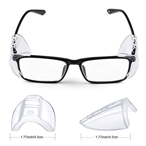 MELASA 8 Pairs Eye Glasses Side Shields, Flexible Slip on Side Shields for Safety Glasses Fits Small to Large Eyeglasses Universal - Image 3
