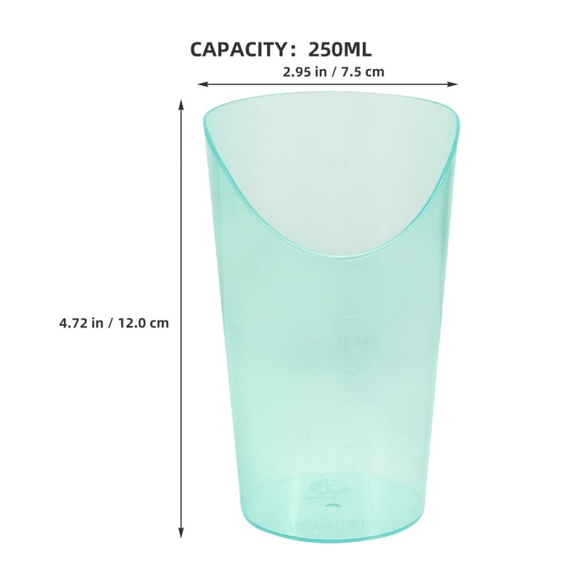 2 قطعة من كوب الشرب المائل المقاوم للانسكاب لرعاية المسنين المصابين بعسر البلع، كوب خفيف الوزن غير قابل للانسكاب - Image 3