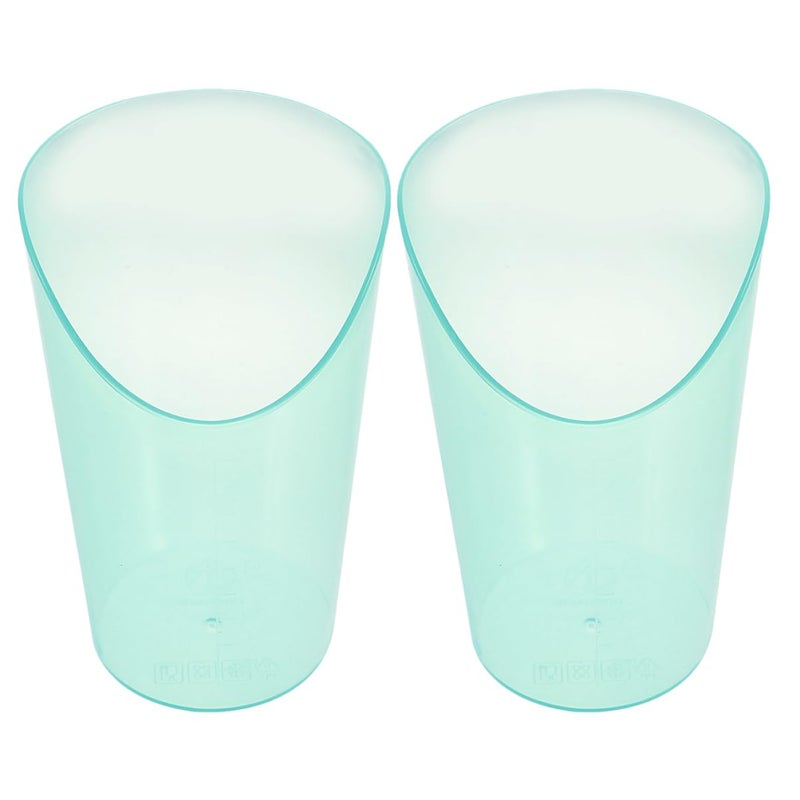 2 قطعة من كوب الشرب المائل المقاوم للانسكاب لرعاية المسنين المصابين بعسر البلع، كوب خفيف الوزن غير قابل للانسكاب - Image 2