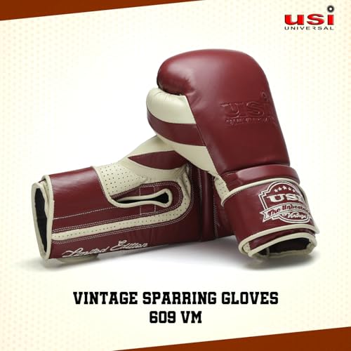 USI UNIVERSAL 609VM Boxing Gloves, Sparing Gloves, Boxing Gloves for Men, Top Grain Hide Leather, Moulded Single Piece Foam Padding, Wrap Around Wrist Closure (Size 16oz) - Image 2