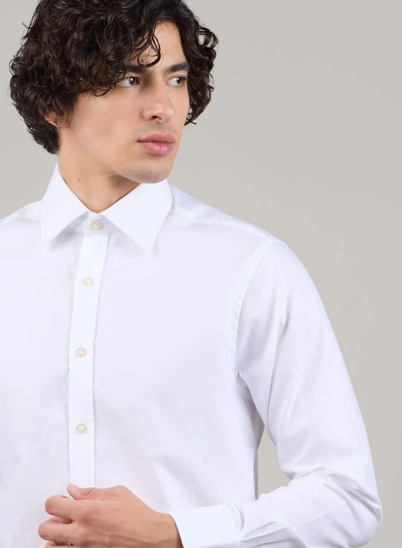 Just Nature White Classic Fit Formal Shirt for Men | Best Price UAE