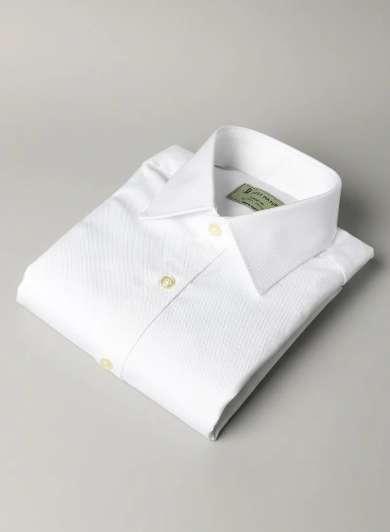 Just Nature White Classic Fit Formal Shirt for Men | Best Price UAE