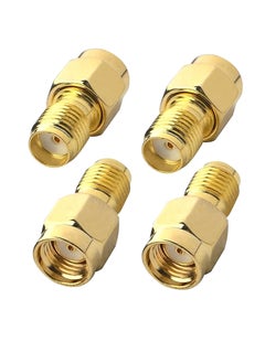SUNSAR 4 Pcs SMA Female to RP-SMA Male Jack Adapter SMA Male Plug to SMA Female Connector Coaxial Coax Adapter  - Image 1