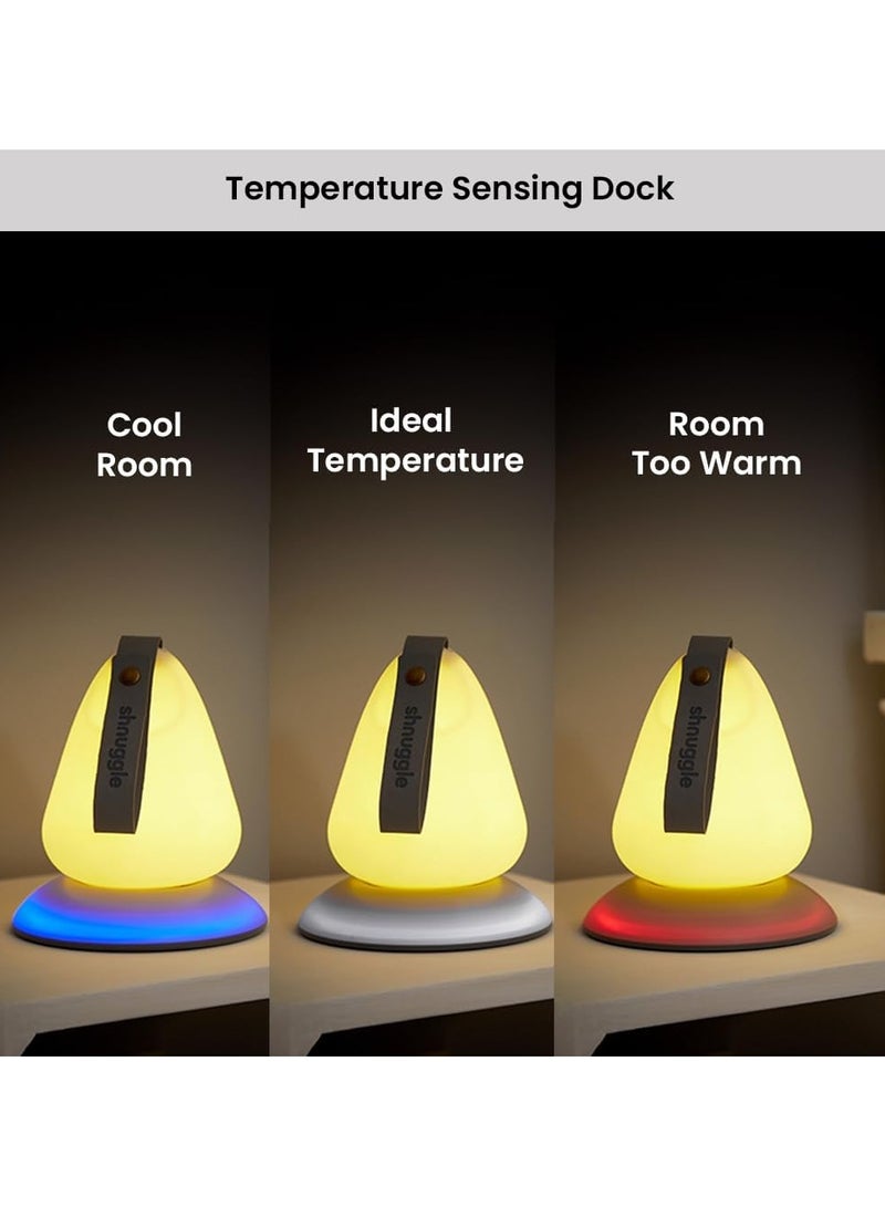 Shnuggle ضوء القمر الليلي - مصباح محمول بجانب السرير للأطفال والرضع مع مقياس حرارة - Image 2