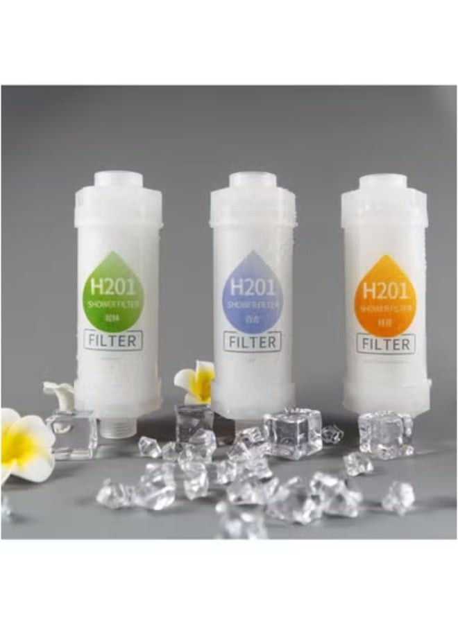 2 Pcs Vitamin C Shower Filter, Shower Head Filter to Remove Chlorine Fluoride Deposits, Water Purification Filtration with Beads, Helps with Dry Skin and Hair Loss, Easy to InstallCherry Blossom + Rose - Image 5